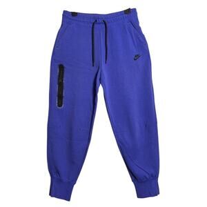 Nike Tech Fleece Jogger Pants WOMENS M Blue Purple High Rise Sweatpants EUC